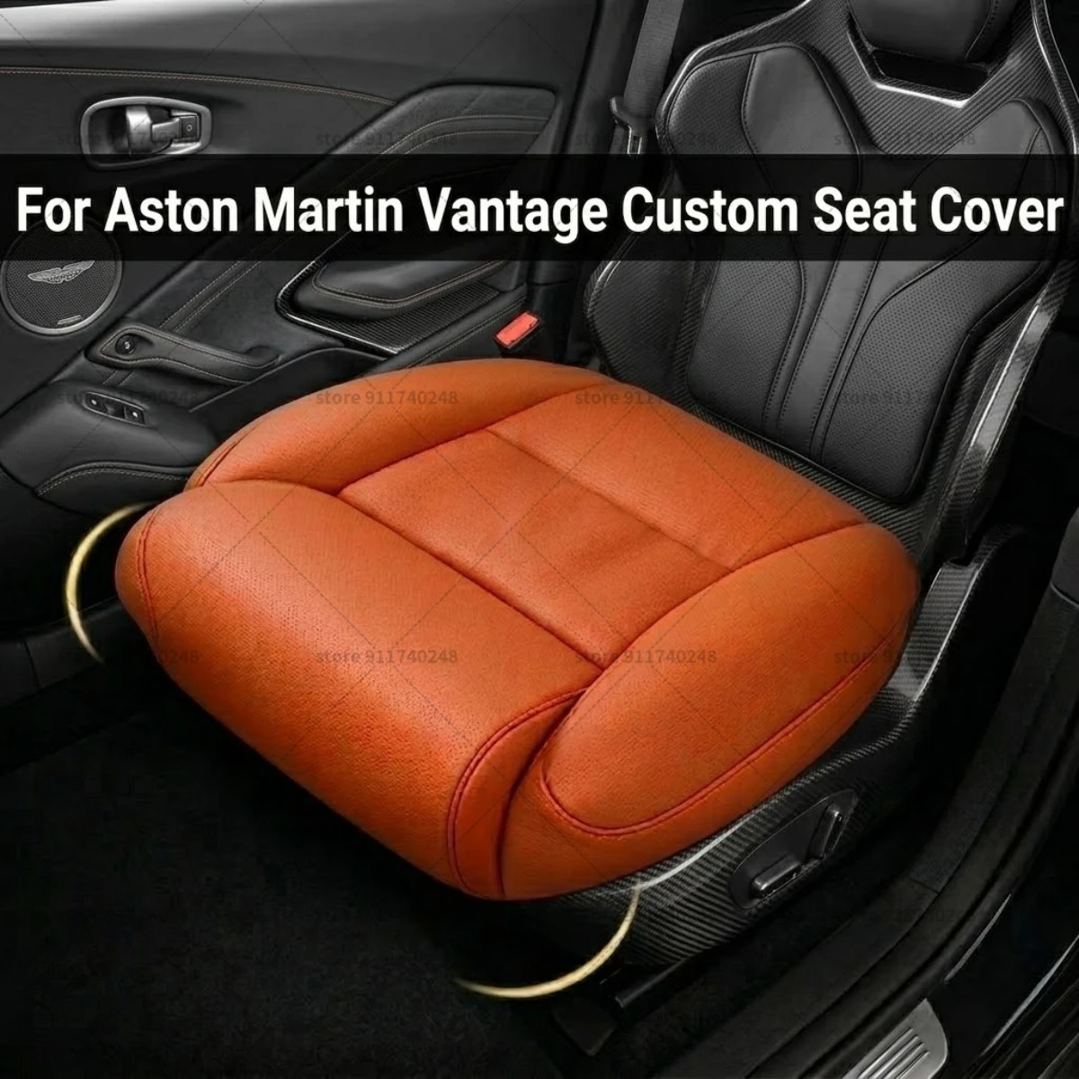 

Подушка-удлинитель для ног Aston Martin, подушка для поддержки бедер, из пены с эффектом памяти, кожаная, аксессуар для интерьера автомобиля