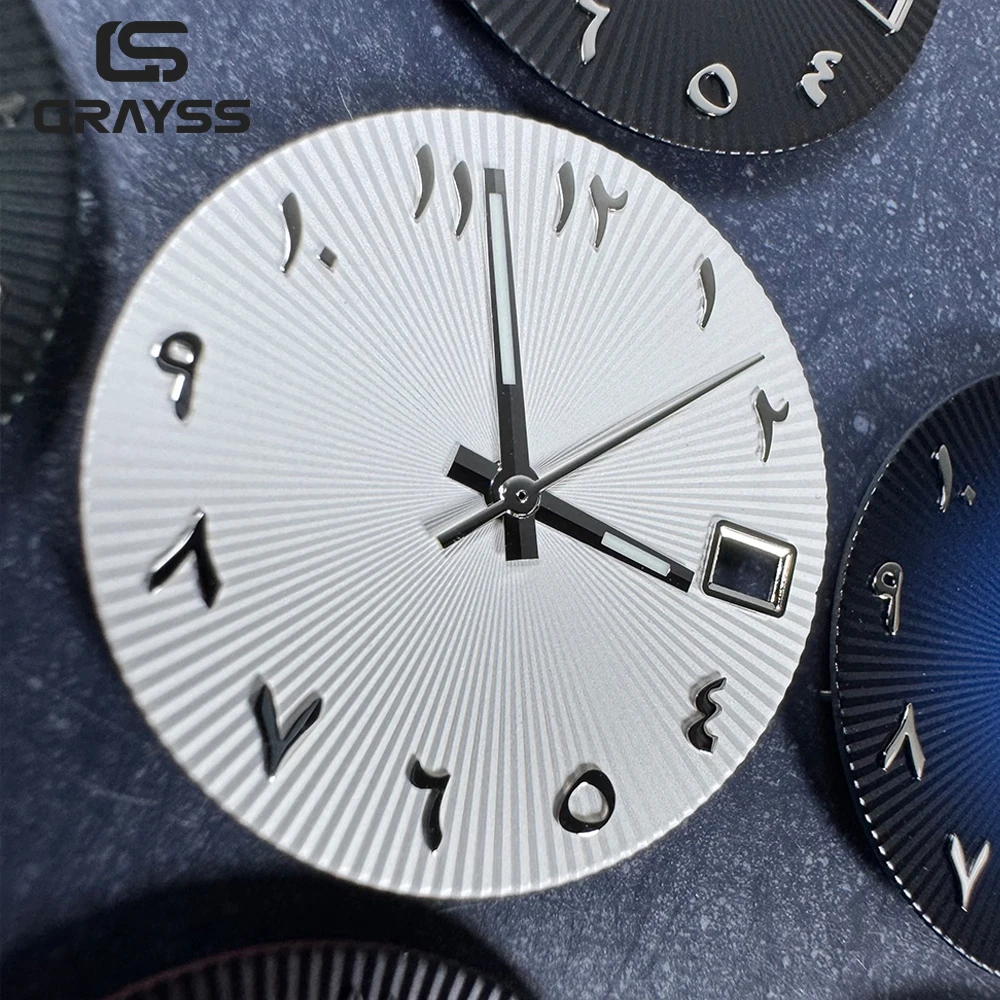 

Циферблат с арабскими цифрами 28,5 мм подходит для часов SKX, запасные части, подходят для NH35 NH36 NH38, автоматические мужские часы, часть циферблата и стрелки, новинка