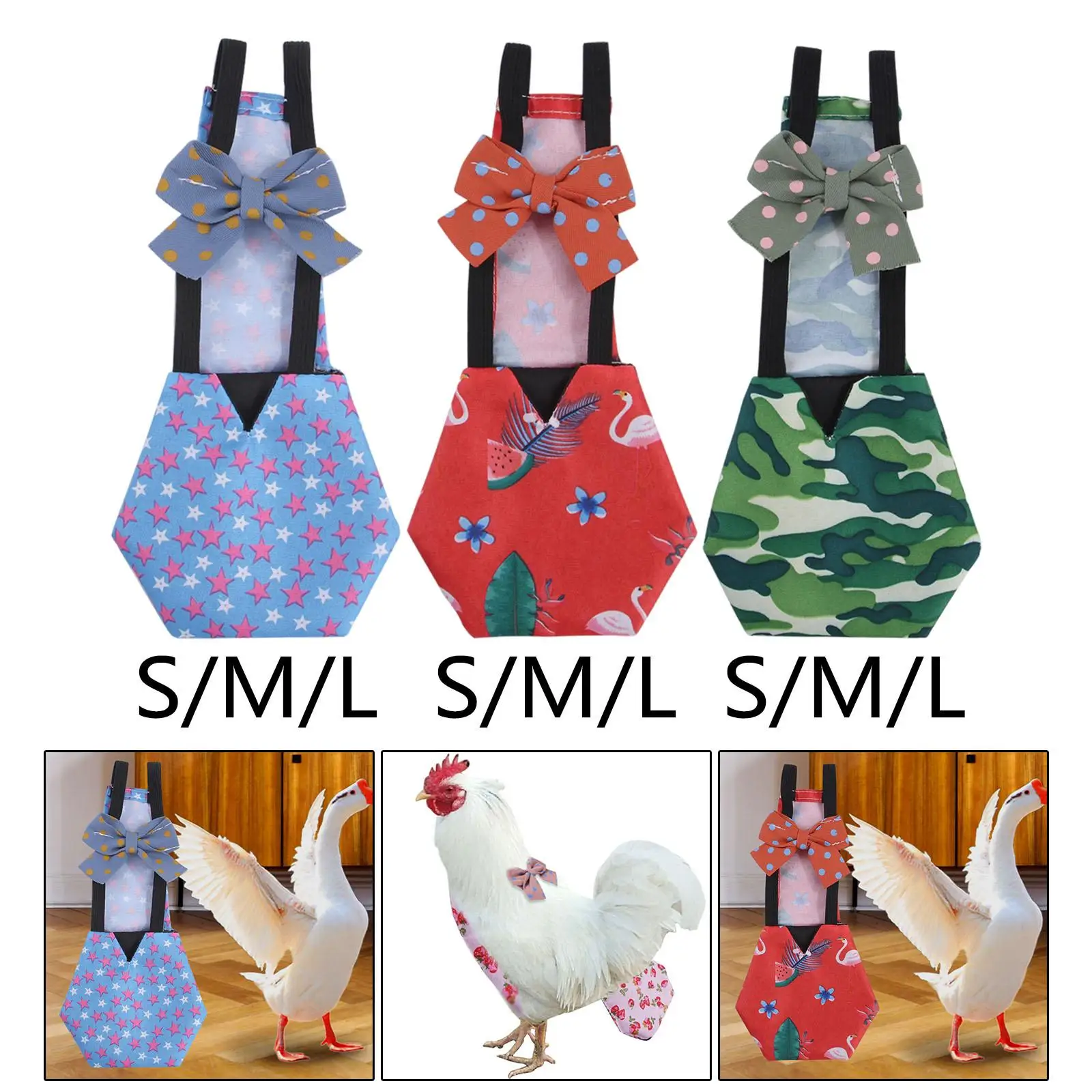 Reusable Chicken Duck Diaper Farm Animal Costume Poultry Nappy Clothing Wear Livestock Care for Duckling Chickens Bantam