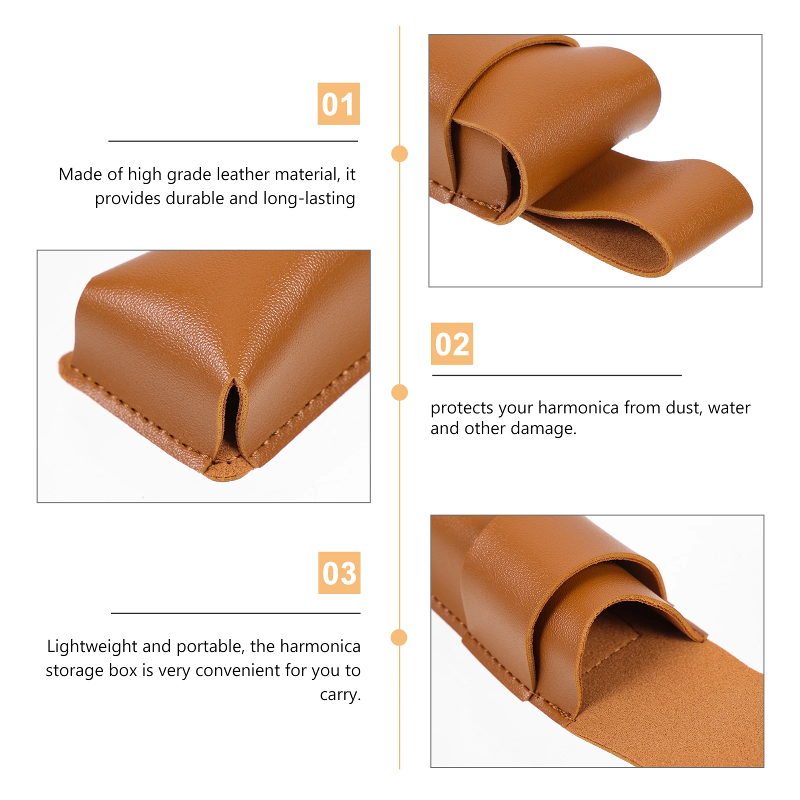 

Harmonica Case Mouth Organ Storage Bag Holder Cases and Pouches Man Bags Holders