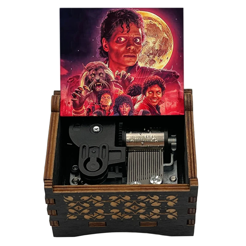 《Thriller》UV Color Printed Wooden Music Box Home Decoration Ornaments Holiday Party Gifts For Friends!