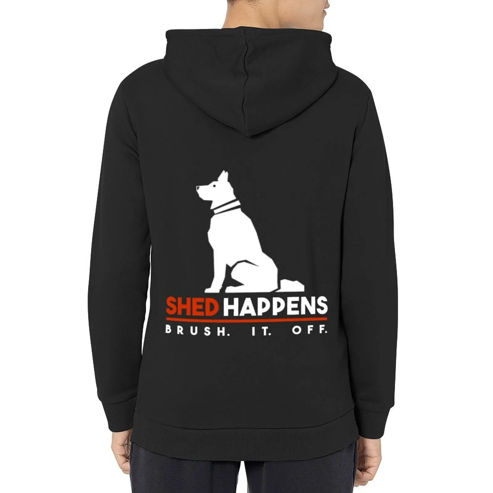 

Dog Shed Happens Hoodie men's winter sweater men's autumn clothes japanese style men's clothing hoodie graphic