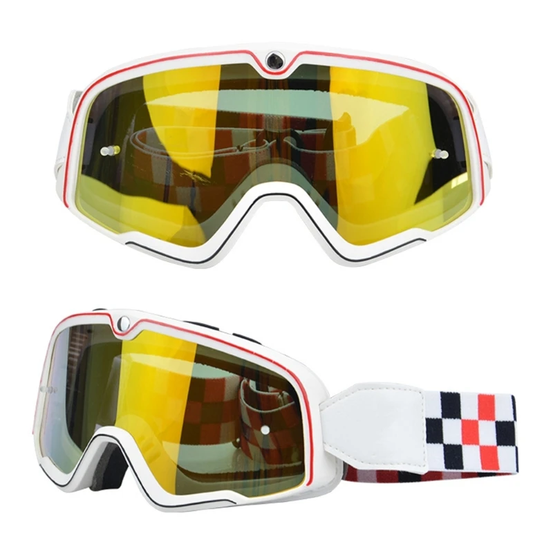 Goggles Vintage Glasses Dustproof Motorbike Helmet Eyewear Protect for Ridding Motorcross Classes Portable Goggles H9EE