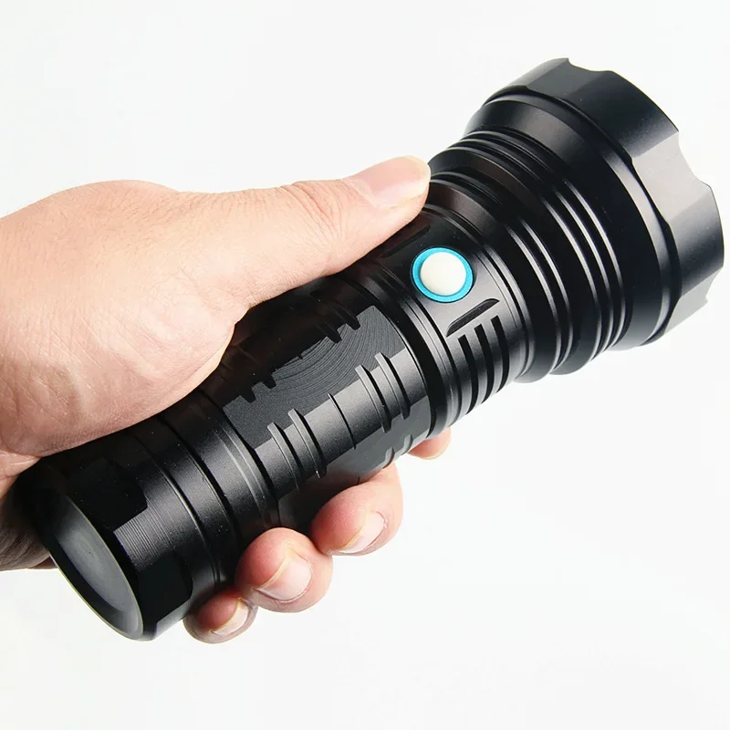 T40 strong light USB rechargeable fixed focus outdoor led searchlight tactical flashlight