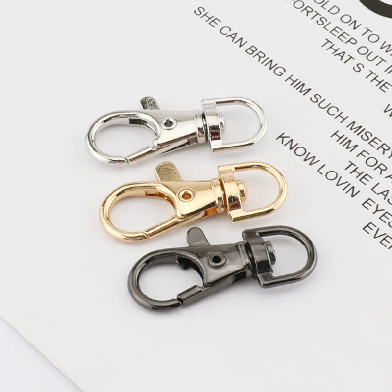 

Metal Swivel O-ring Eye Snap Hook Trigger Clasps Clips for Leather Craft Bag Strap Belt Webbing Keychain Small Size