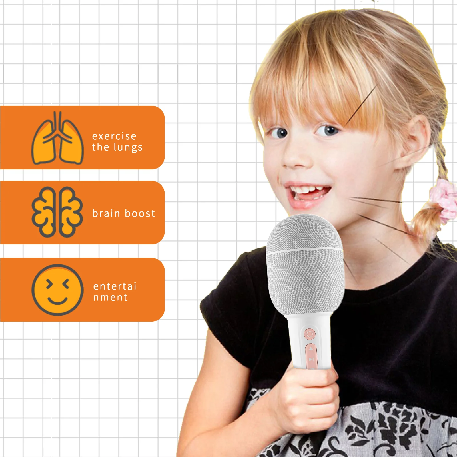Miffy X Mipow Wireless Karaoke Microphone Bluetooth Handheld Portable Speaker Condenser microphon Home KTV Player for Kids Gift - Image 2