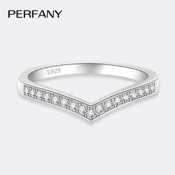 PERMANY All Moissanite Ring for Women S925 Pure Silver Laboratory Certified Diamond Geometric Ring Minimalist Party Jewelry