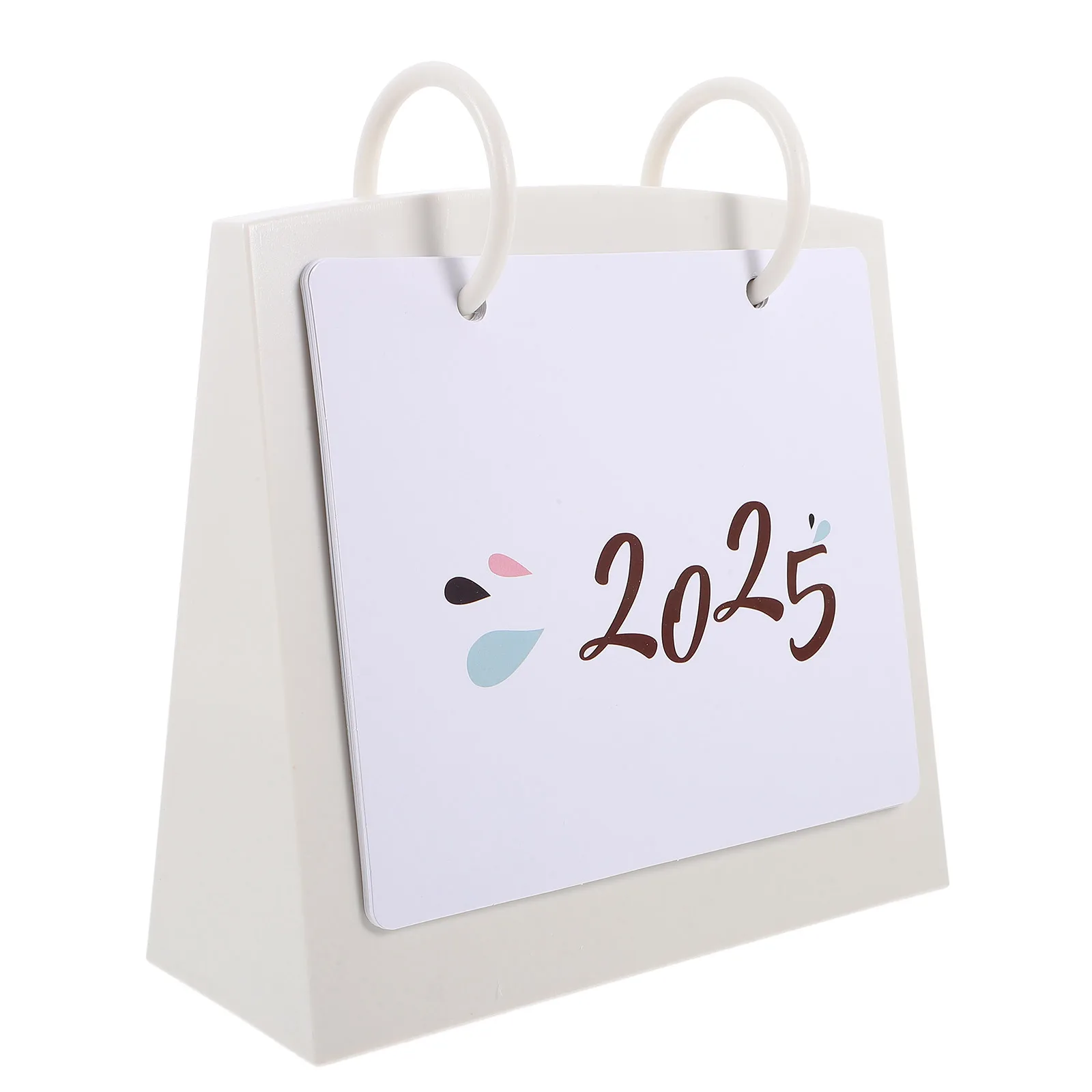 

2025 Desktop Calendar Ornaments Practical Life Organizer Home Office Table Monthly Standing Flipped Decorative