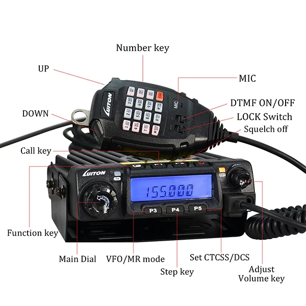 راديو Uhf أو Vhf عالي الجودة LT-580 60 وات مخرج طاقة عالي Talki Walki 100 كجم