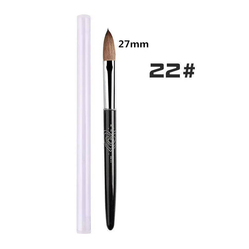 1 قطعة فرشاة أظافر أكريليك كولينسكي لفرش أظافر مسحوق الأكريليك لفرشاة أظافر تطبيق الأكريليك