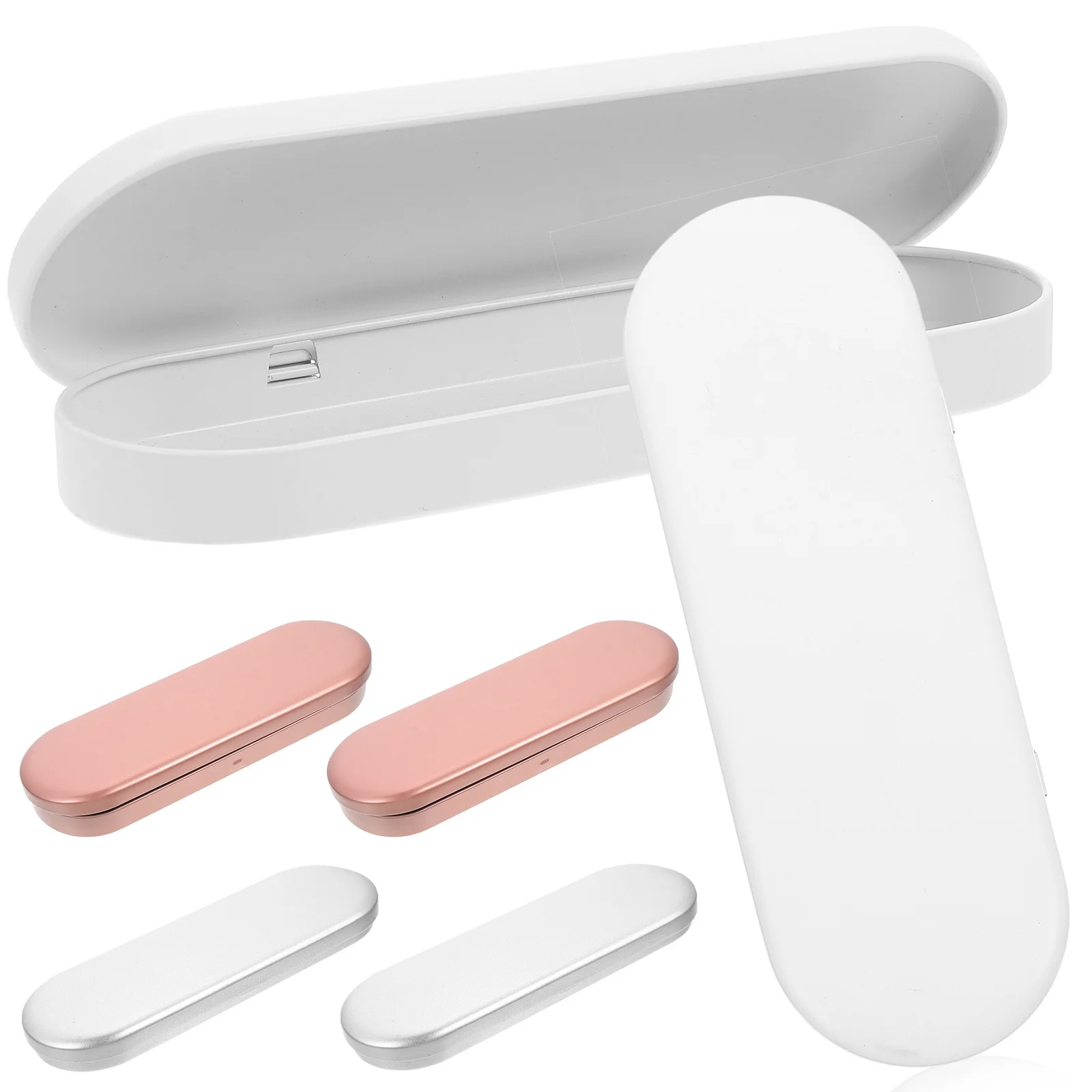 

6Pcs Metal Pencil Box Heavy Duty Wear Resistant Tin Case Multi Function Stationery Organizer for Kids Students Daily Use