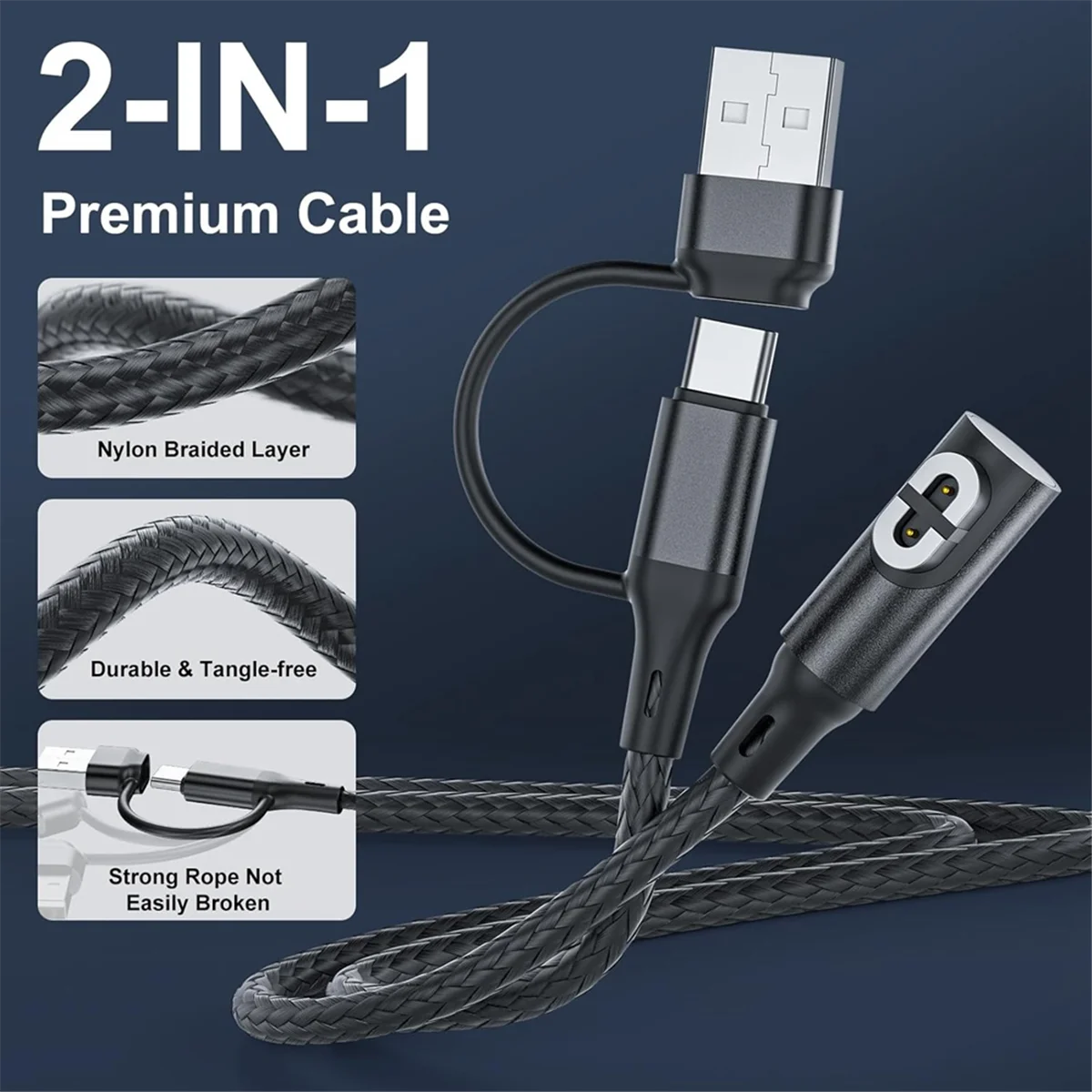 2 шт. зарядный кабель для AfterShokz Aeropex AS800/S803/S810/AS700 Shokz OpenRun Pro/OpenRun/зарядное устройство для наушников и A47Q 2 шт. зарядный кабель для AfterShokz Aeropex AS800/S803/S810/AS700 Shokz OpenRun Pro/OpenRun/зарядное устройство для наушников и A47Q