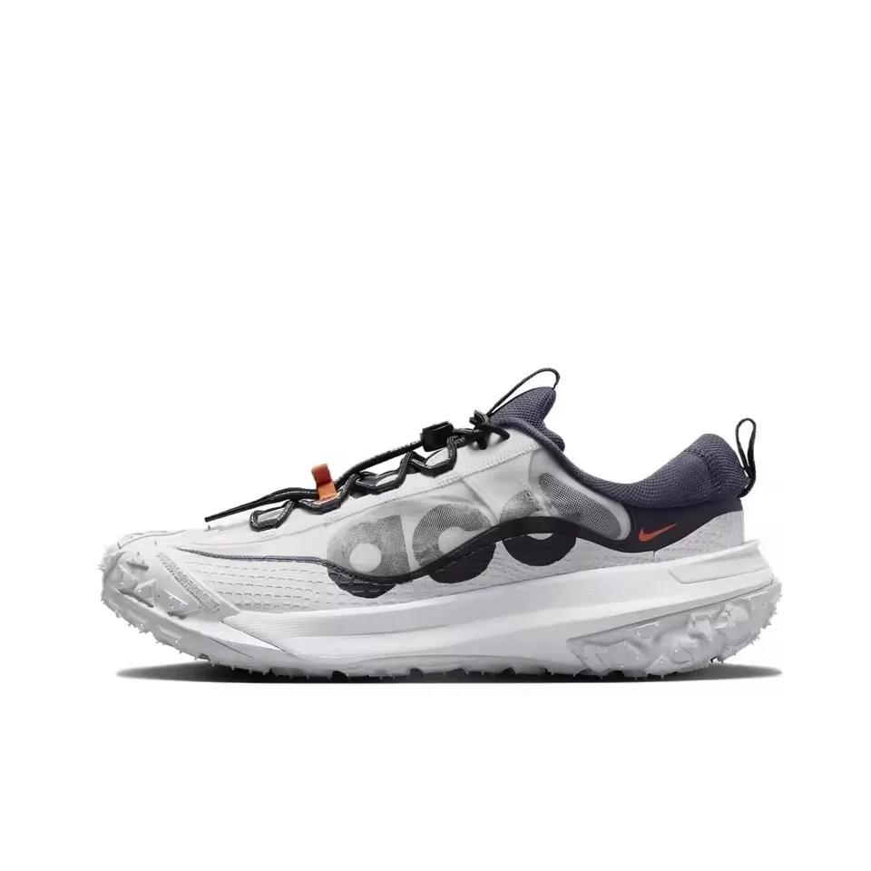 حذاء Nike ACG Mountain Fly 2 LOW GORE-TEX للرجال والنساء، حذاء رياضي مقاوم للماء وجيد التهوية، مريح ويمكن ارتداؤه باللون الأبيض