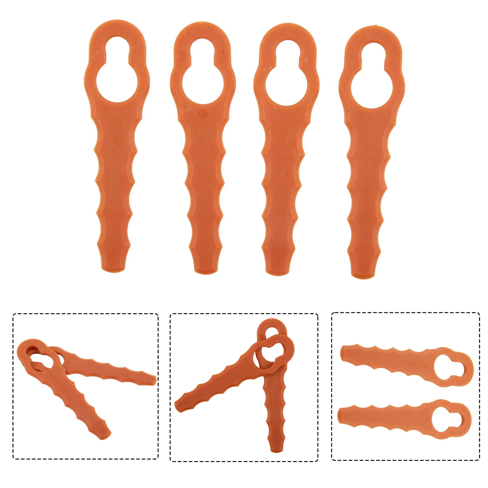 

Blade Trimmer Blades 4pcs Orange Color Replacement Parts Garden Hand Tools Durability For Worx WG150/WG151/WG151
