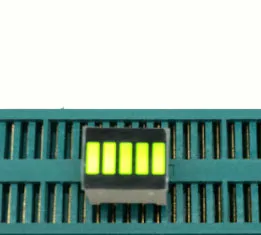 Barra de luz LED com display digital, 5 segmentos barra de luz, 5 segmentos barra de luz, vermelho verde azul branco, 5 grade, 20PCs