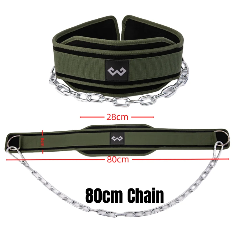 Dip Belt for Weightlifting With Chain Pull Ups Belt Gym Lifting Belt Powerlifting Squat Bodybuilding Heavy Duty Steel Crossfit