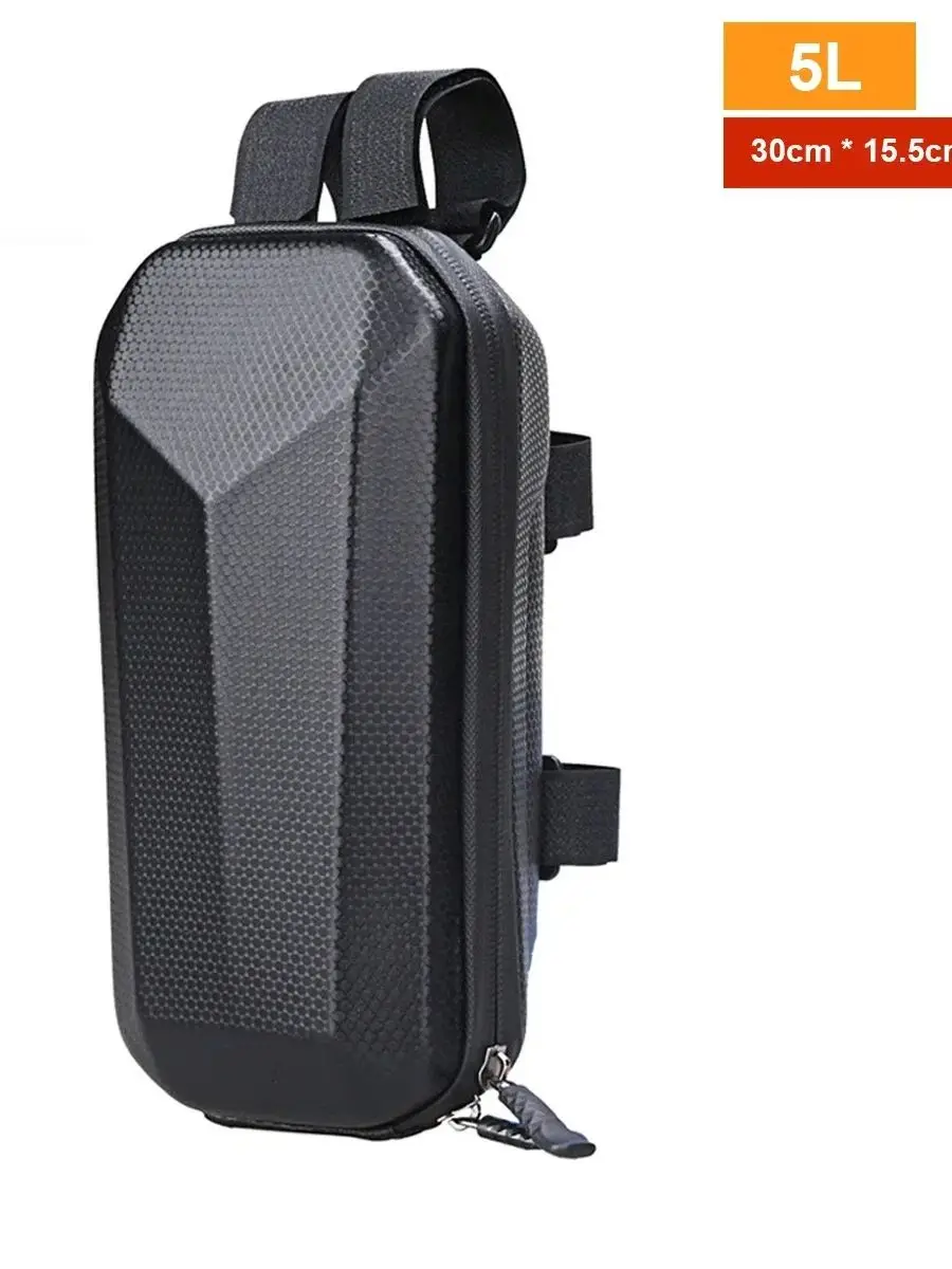 AliExpress Waterproof E-Bike Front Bag 5L Big Capacity Scooter Tube Bag Wear-resistant Hard Shell Bicycle Storage Bag Bike Accessories