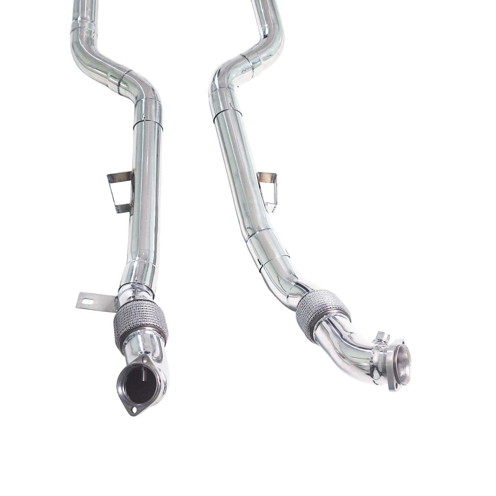 Catback Exhaust Muffler and Catless Downpipe for 2010~2017 AMG CLS63 C218 Car Electric Valve Exhaust System made of SUS304 Pipe