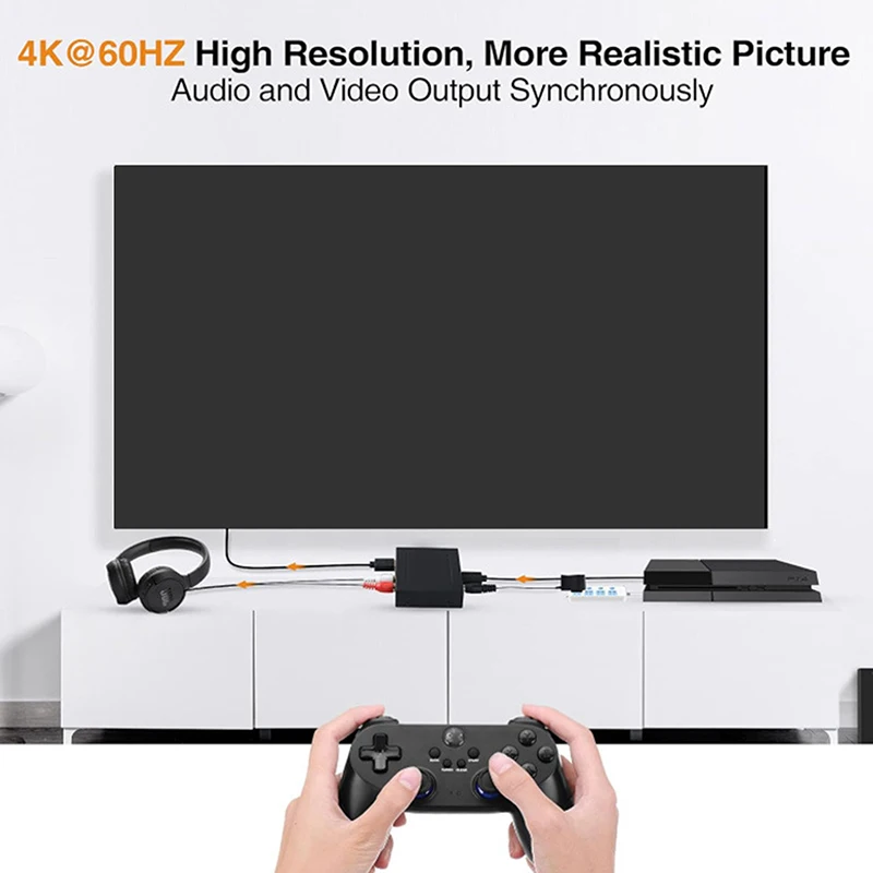 

【CCA13】HDMI-compatible Audio Extractor 5.1ch 2.0ch Stereo Extractor Converter Optical TOSLINK SPDIF + L/R Audio Splitter Adapter