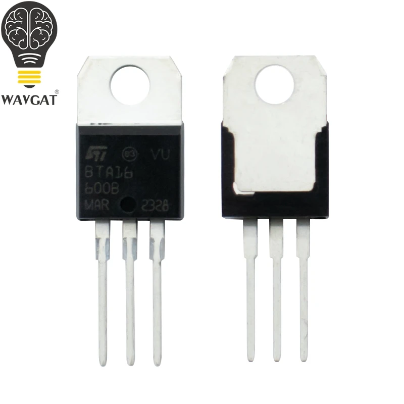 WAVGAT 10/50/100PCS  BTA16-600B BTA16-600 BTA16 Triacs 16 Amp 600 Volt TO-220 new original STANDARD TRIACS