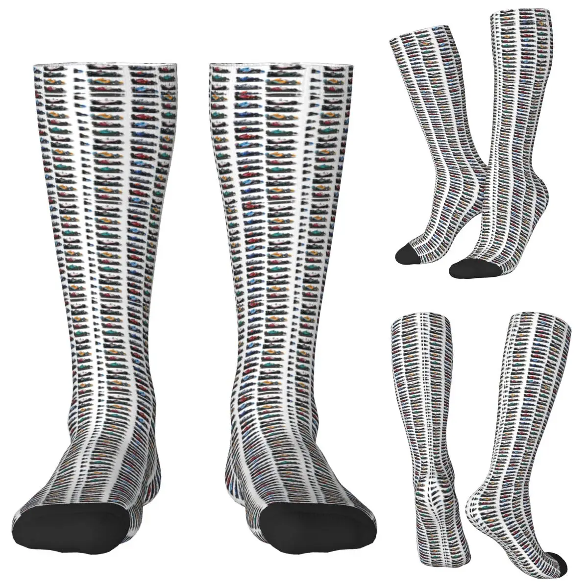 

Носки F1 All Cars 2022, чулки в стиле Харадзюку, всесезонные длинные носки, аксессуары для мужчин и женщин, подарки