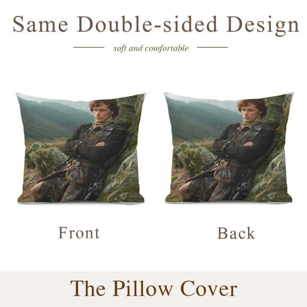 Outlander Jamie Fraser  Cushion Office Classroom Chair Cushion Couch Pillow Bedroom Floor Winter Thick