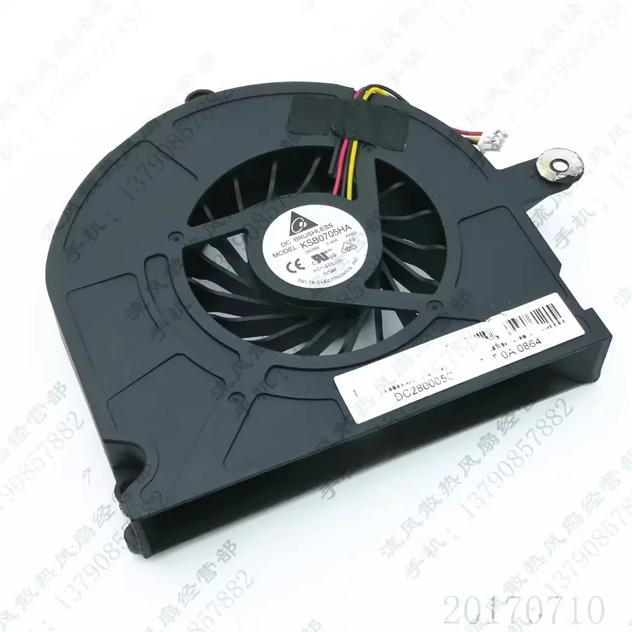

For Delta KSB0705HA DC5V 0.40A 3-Pin Notebook CPU Cooling Fan