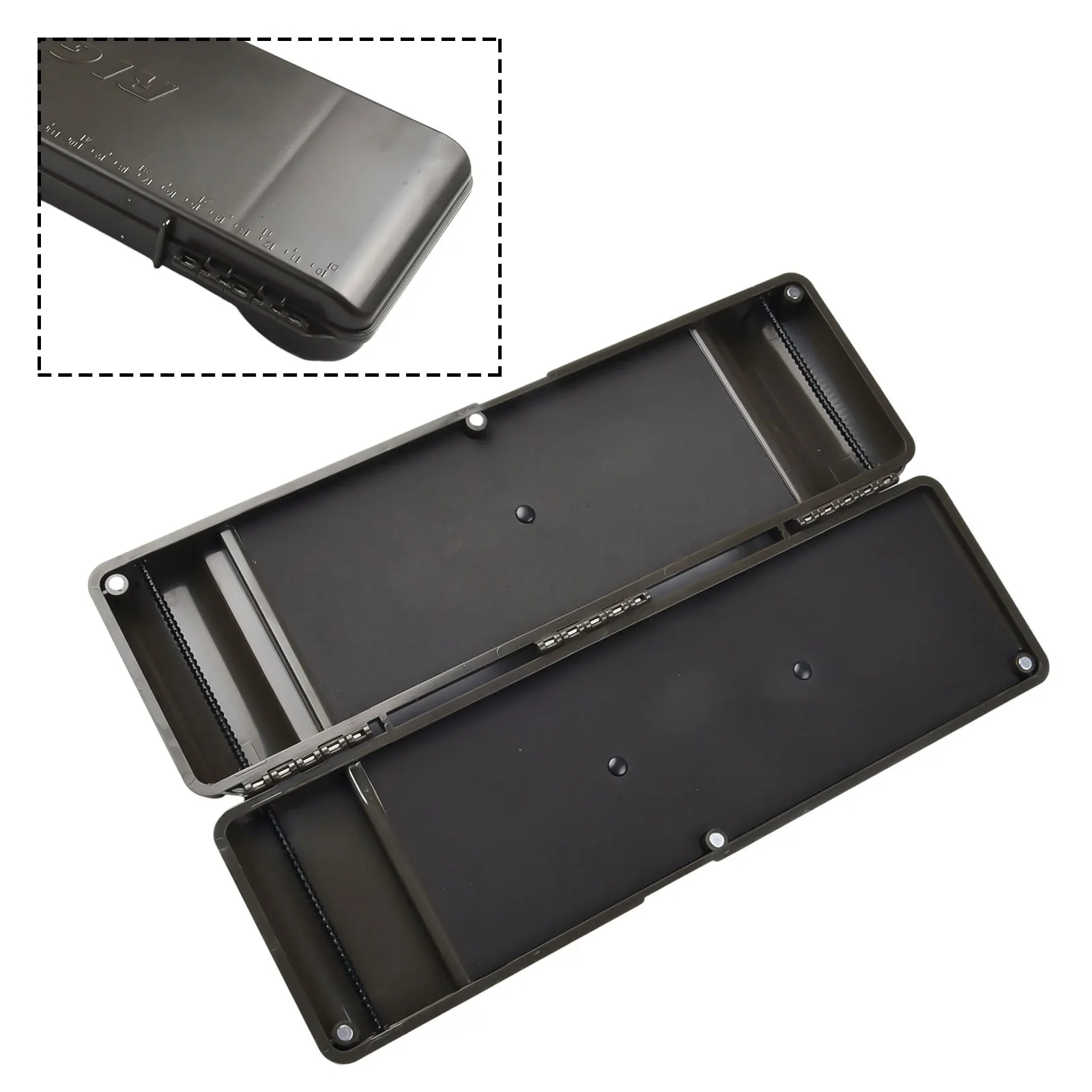 

Cable Box 1pc Fishing Line Box With 10 Small Needles 34.5*11*3.5cm Dark Army Green Fishing Equipment High Quality