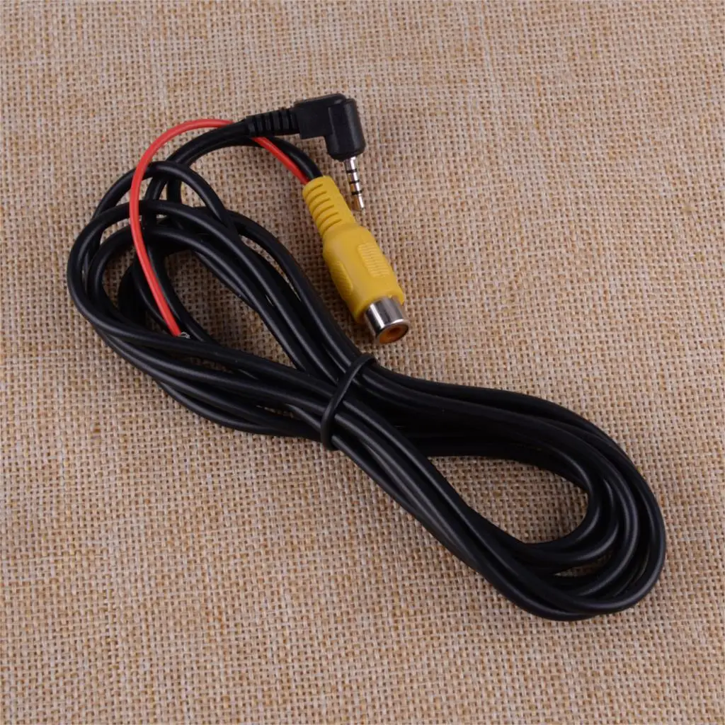 CITALL RCA to 2.5MM AV IN Cable for Car DVR Camcorder Rear View Parking Camera Adapter Replacement