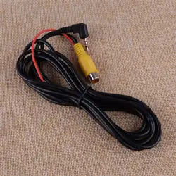 CITALL RCA to 2.5MM AV IN Cable for Car DVR Camcorder Rear View Parking Camera Adapter Replacement