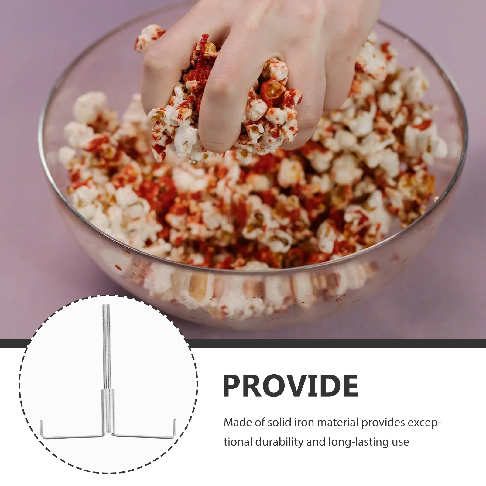 

Popcorn Machine Accessories Stirring Rods Replacement Commercial Mixer Attachment Solid Iron Material Dense Stirring Even