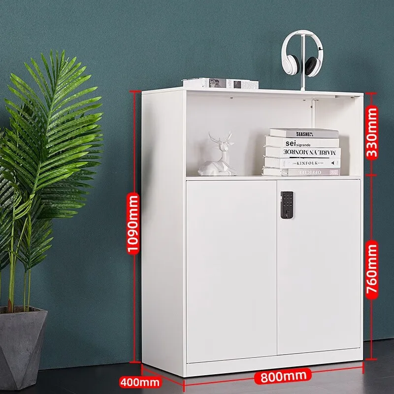 تفكيك وتجميع خزانة ملفات كلمة المرور، خزانة منخفضة، خزانة حديدية، قسم مكتب، خزانة جانبية على الحائط، أسود #2