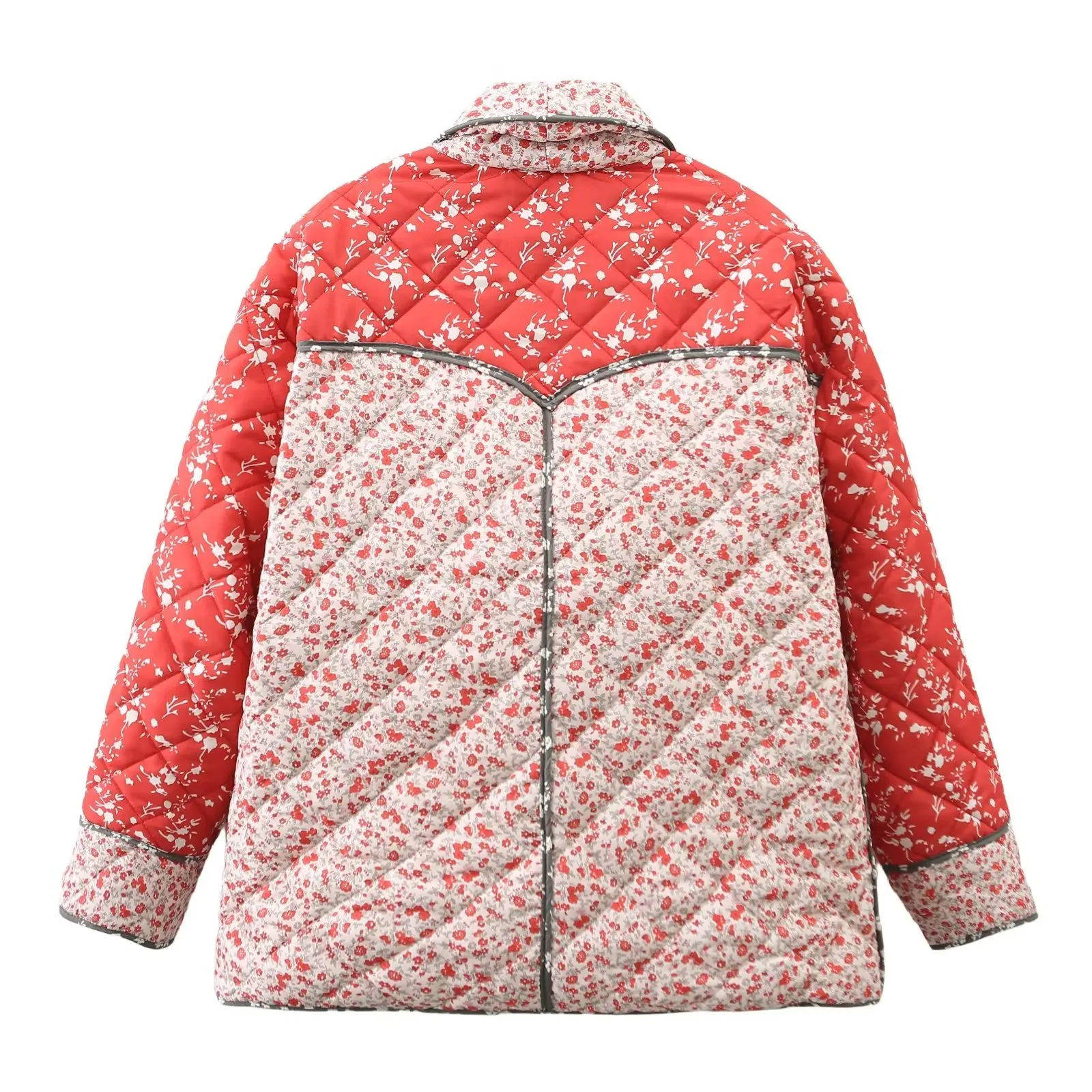 New Women\'s Clothing Ethnic Style Floral Collar Cotton Jacket Printed Cotton Jacket