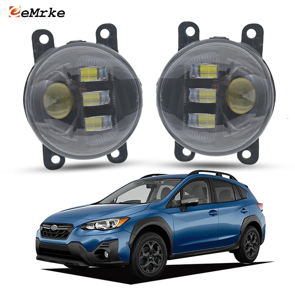 Upgrade Led Fog Lights PTF with Clear Lens Car DRL Daytime Running Lamp 12V for for Subaru XV Crosstrek Sport 2021 2022 2023