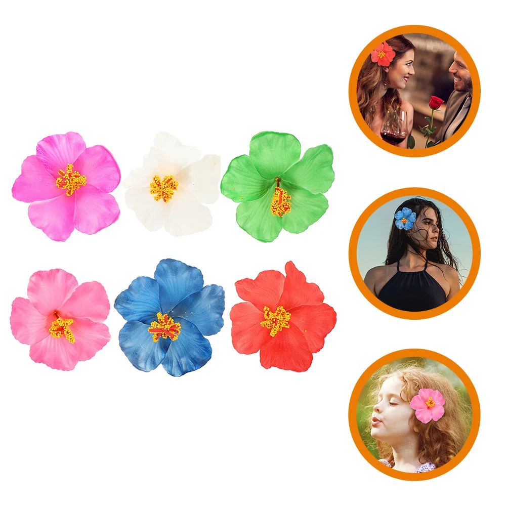 

6 Pcs Hair Barrettes Accessories Headgear Clips Flowers for Women Eva Decorations Girls