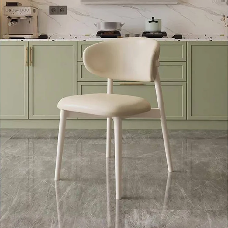 

Light luxury modern simple home leather dining chair backrest stool chair hotel study dining room simple back chair