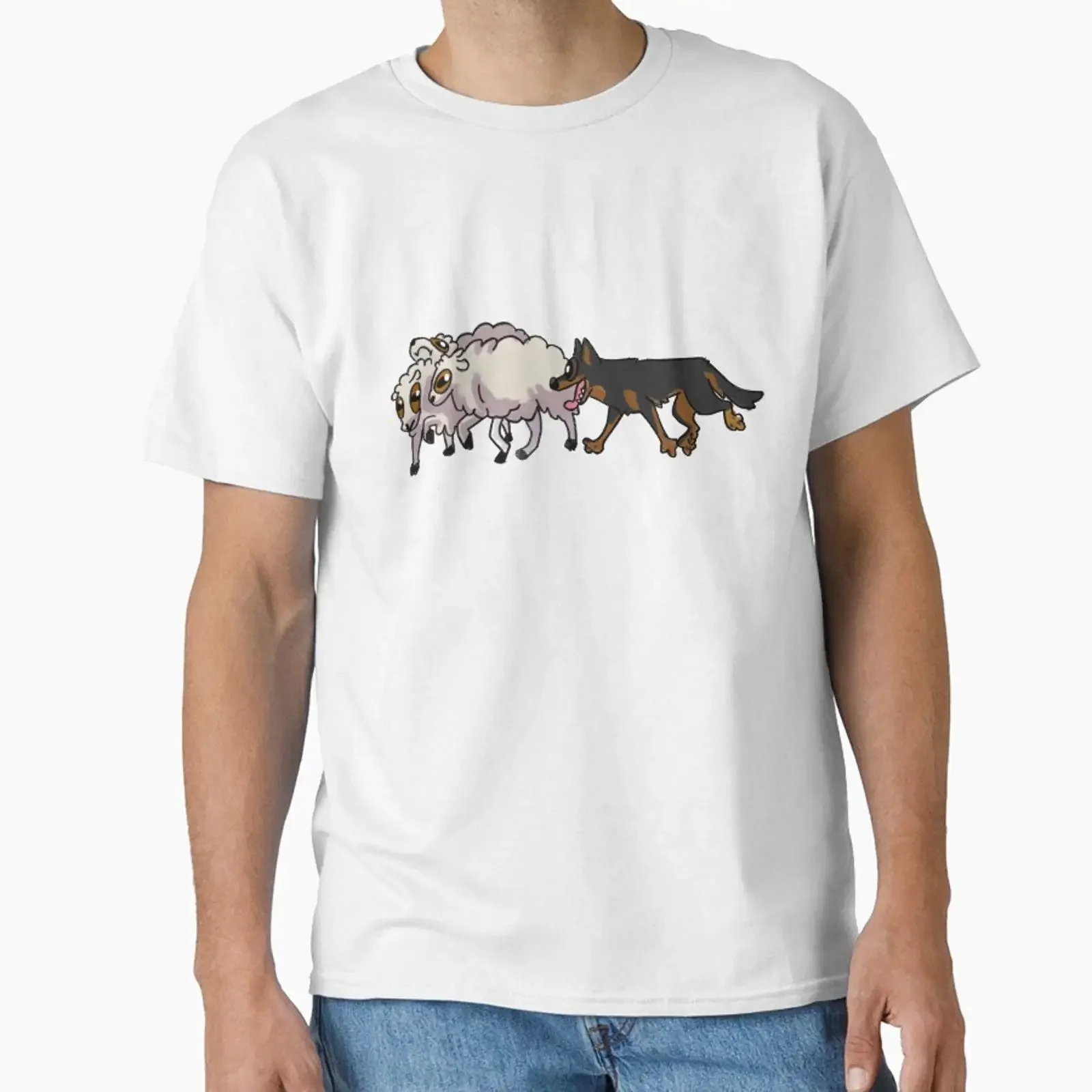 Camiseta Sheep Beauce 2 diseñada y vendida por Bayley Rowe, estilo vintage, lavada, unisex, con gráfico, elástica, informal, elegante, versátil