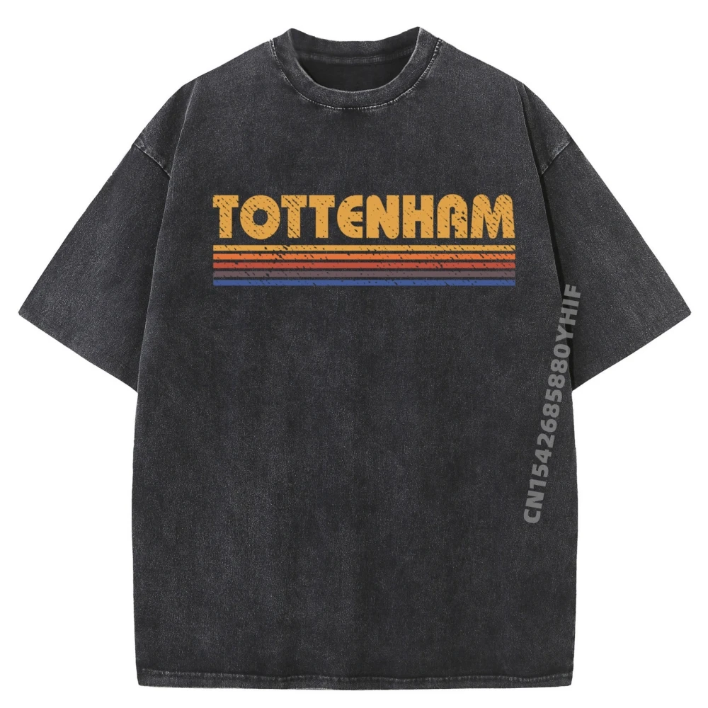 

Latest Printed Tshirt Tottenham London Graphic T Shirt Men Vintage Washed Tshirt Mens Tops Tees Chinese Style