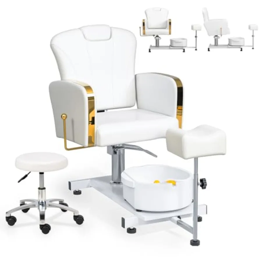 

Современное педикюрное кресло-СПА с гидромассажной ванной для ног, стул для педикюра, вращающееся на 360° гидравлическое регулируемое сиденье для мастеров маникюра/педикюра