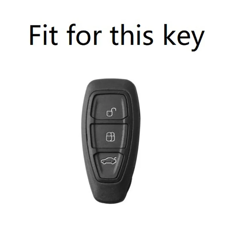 Carbon Fiber Smart Car Key Cover Case For Ford Focus MK3 MK4 Kuga escape ecosport New Fiesta With Keyring