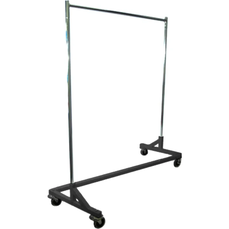 GR600 Heavy Duty 400lb Capacity Z Rack, 63" Length with Adjustable Height Chrome Uprights and Black Base with Commercial Grade
