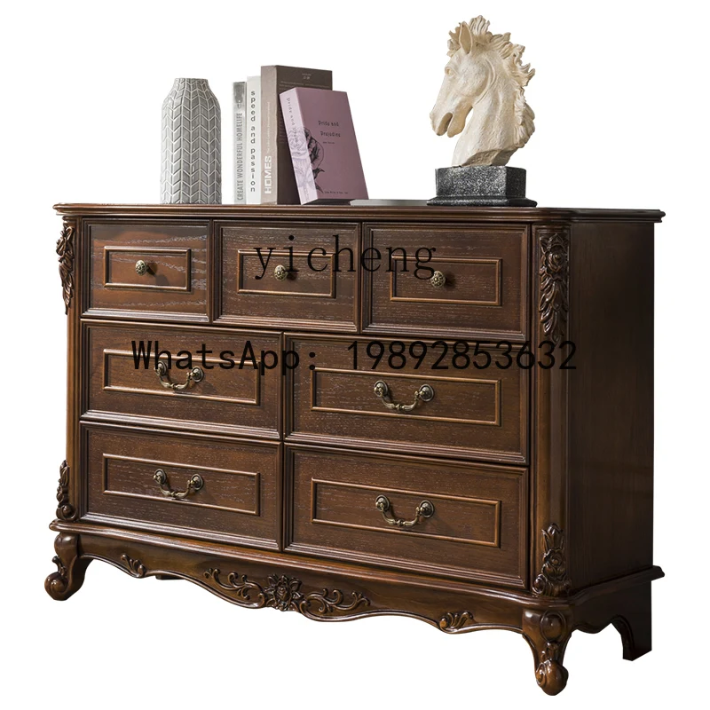 Solid Wood Chest of Drawers Bedroom Multi-Functional Small Locker Five-Bucket Cabinet Chest of Drawer