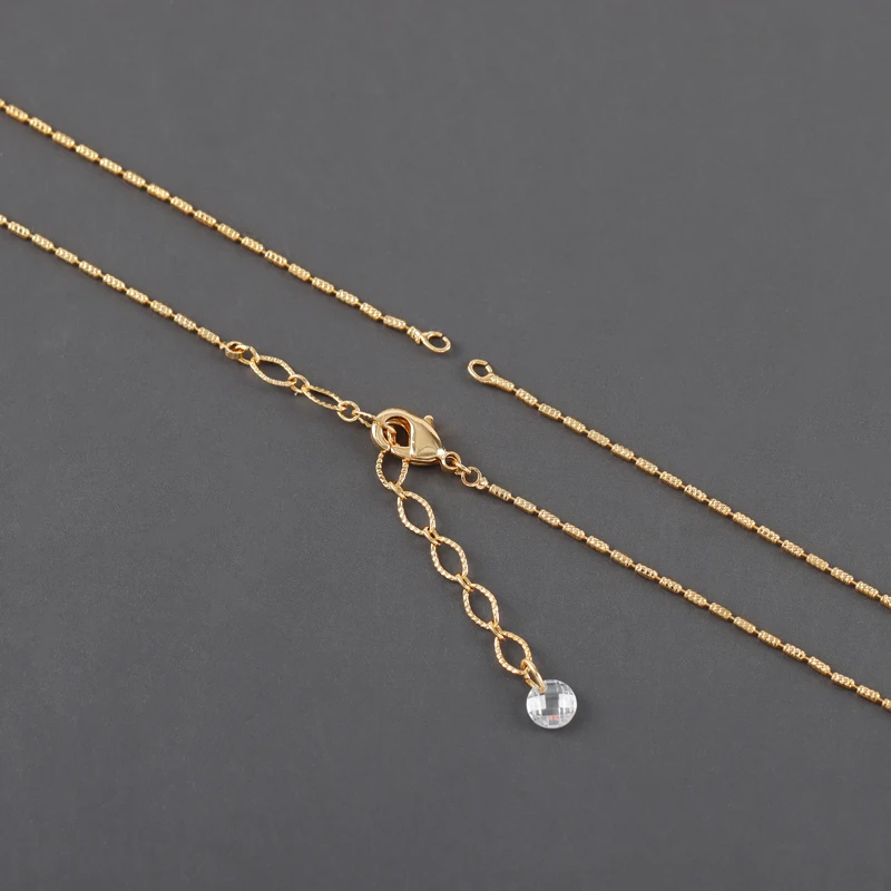 assoonas, M1111, DIY-Kette mit Karabinerverschlüssen, 18k Gold rhodiniert, Kupfer, REACH-konform, nickelfrei, Halskette für Frauen, 1 Stück/Lot – Detail 13