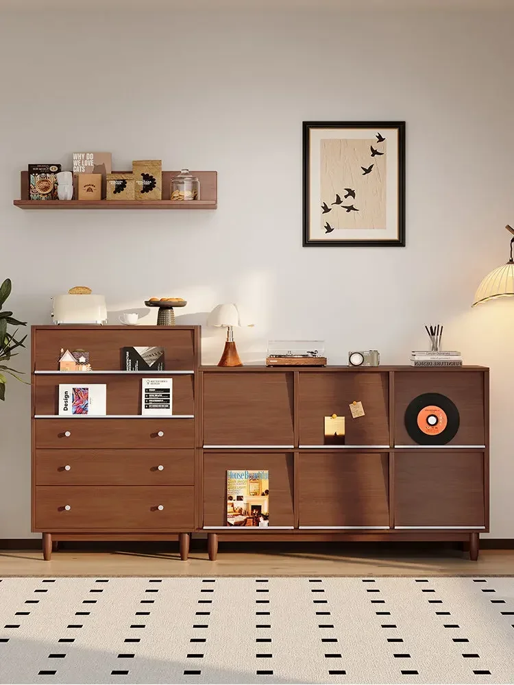 Bedroom Bedside Drawer Cabinet Middle Antique Storage Cabinet Living Room Wall LockerX9