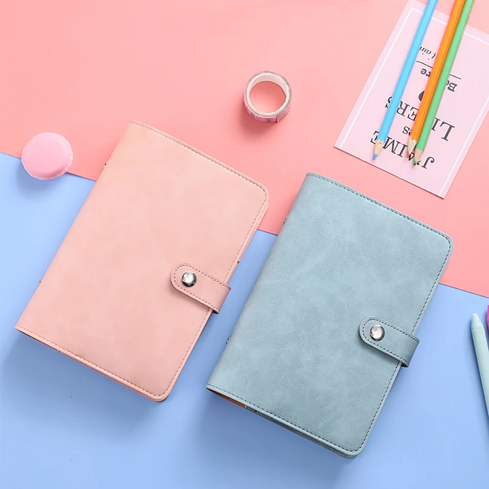 Place Bank Card Multi-color Choice 6 Round Rings Leather A6 Cash Envelopes Cash Storage Books Envelope Wallet Budget Binder