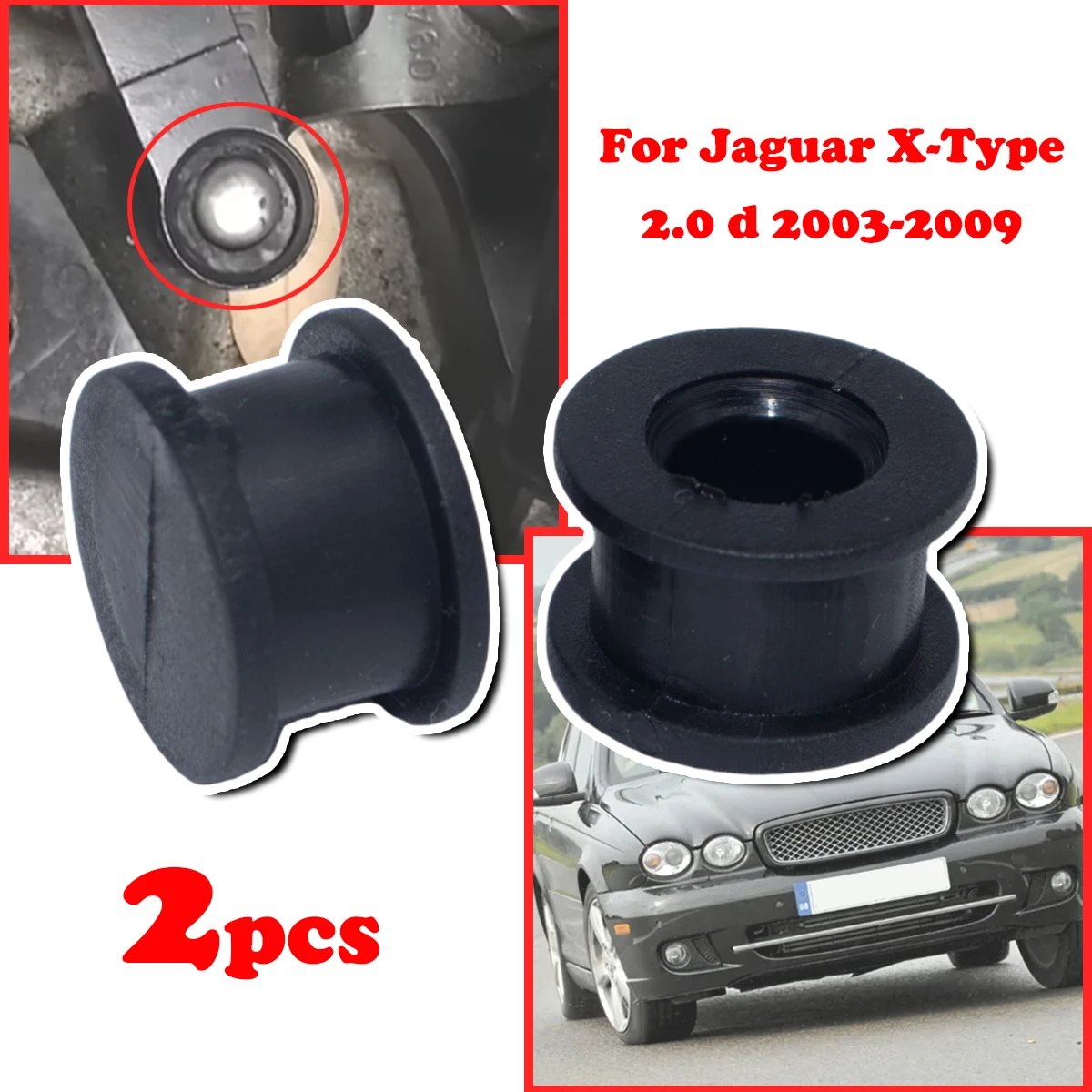 

2pcs For Jaguar X-Type 2.0d 2003 2004 - 2009 AT Gear Shifting Cable End Connector Rubber Bushing Fix Repair Kit Car Accessories