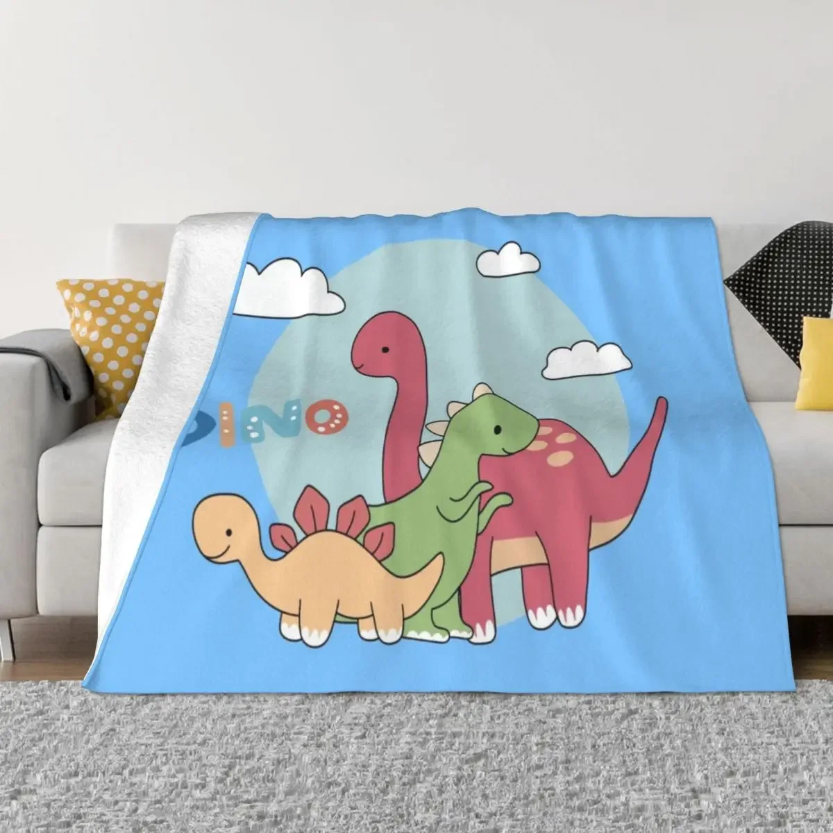 It’s okay to not be okay Dino road trip t-shirt Throw Blanket Furry Decoratives Blankets