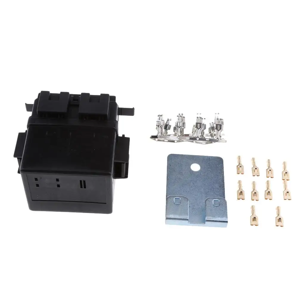 

2 Way Circuit Automotive Relay Blade Fuse Box Holder Kits Insurance Panel