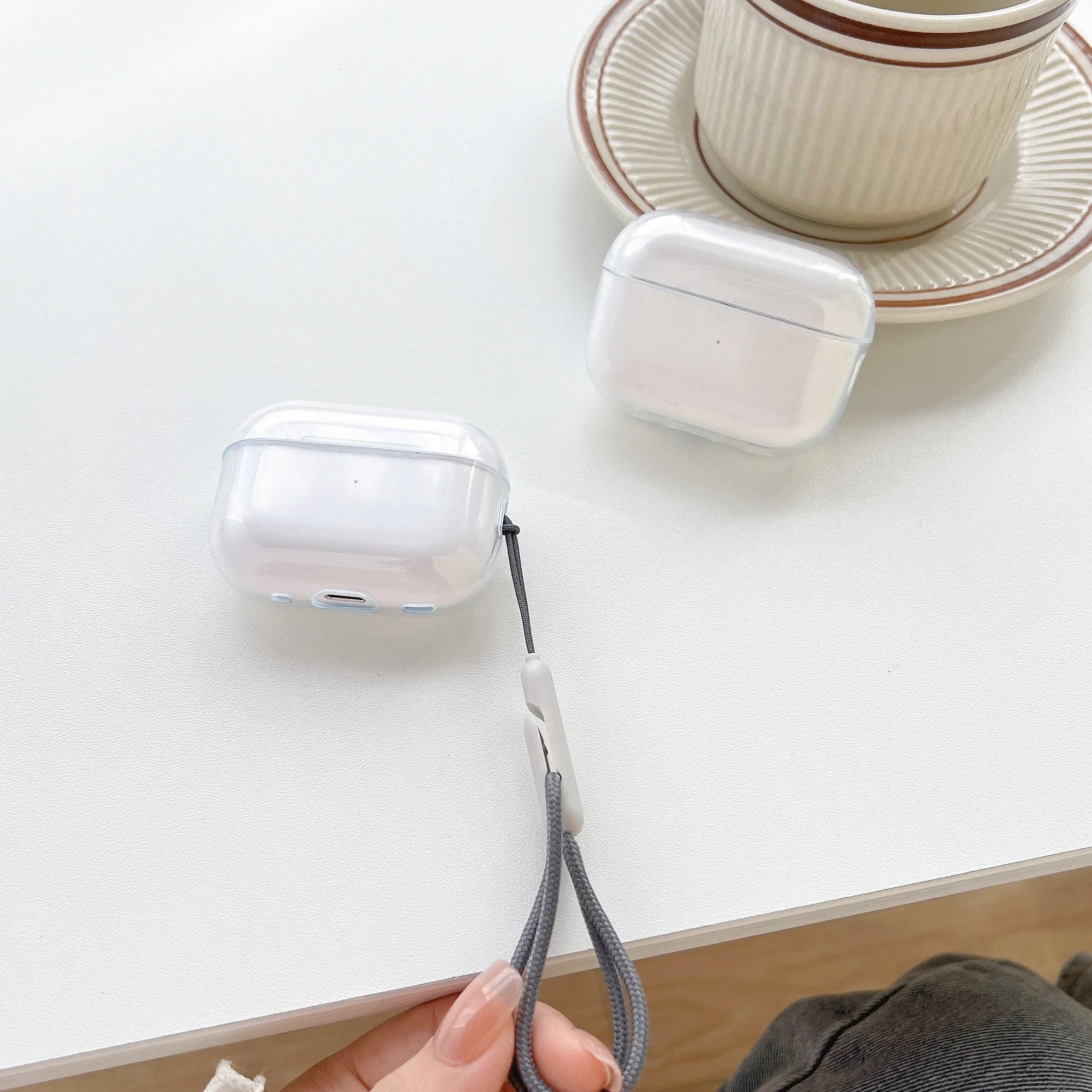 Clear Soft TPU Earphone Case for Airpods Pro 2 Shockproof with Lanyard Strap for Airpods Pro 2  Charging Case Cover image 3