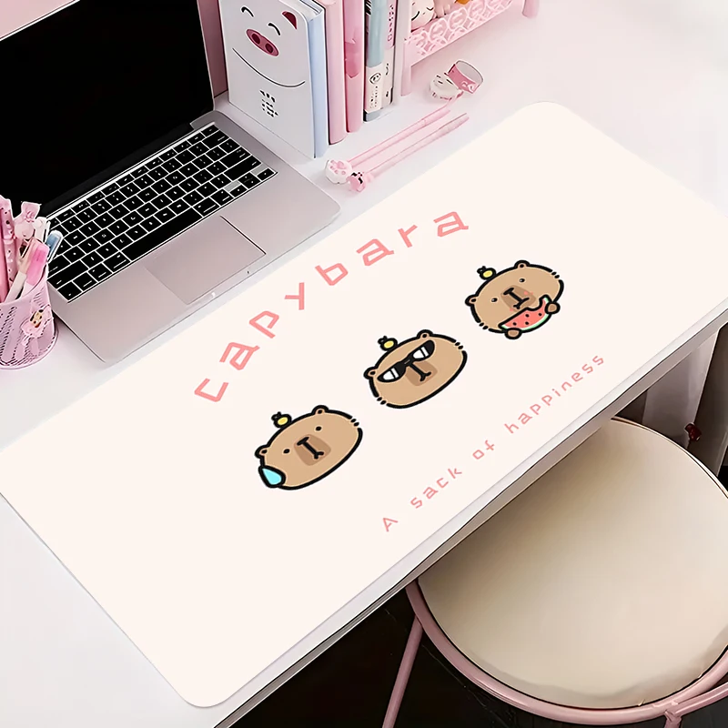 

Mousepad PC Gaming Accessories Computer Cabinet Extended Mat Non-Slip Mouse Pad Anime HD Capybara Keyboard Pad Office Desk Mat